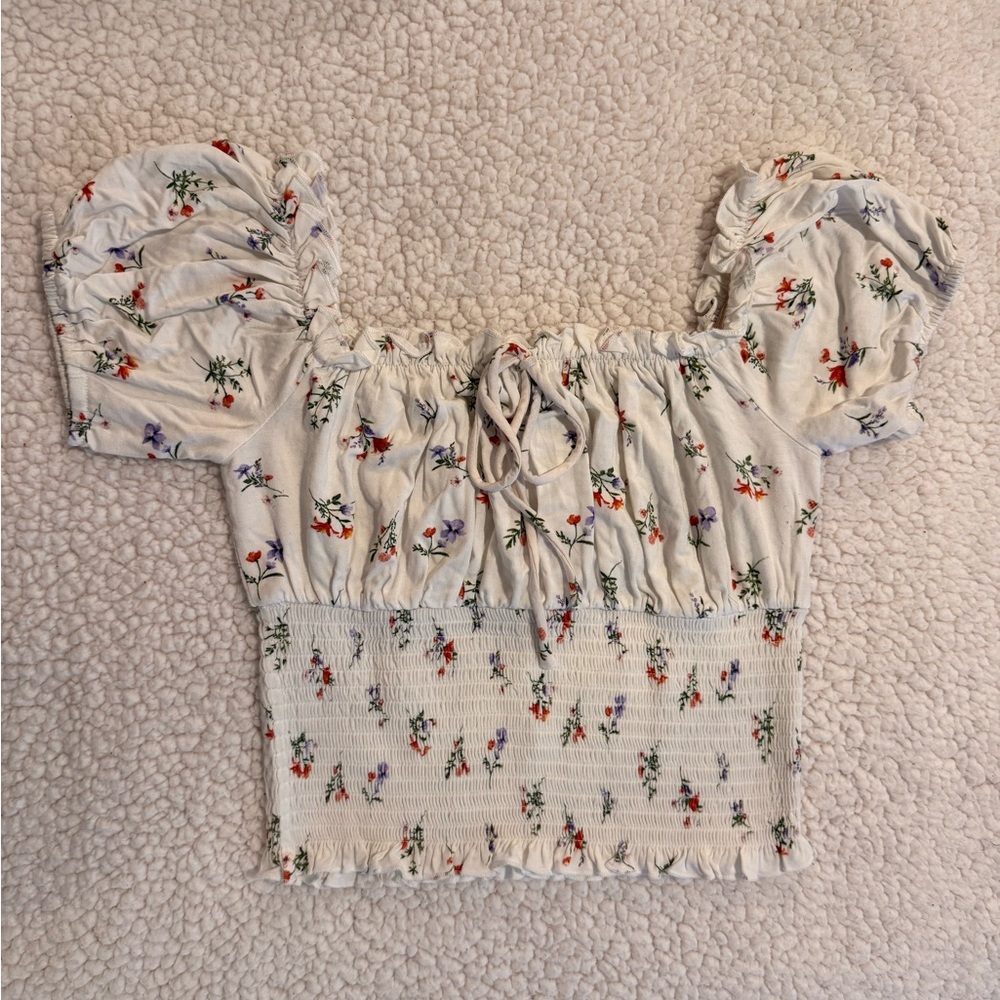 Floral Puff Sleeve Blouse